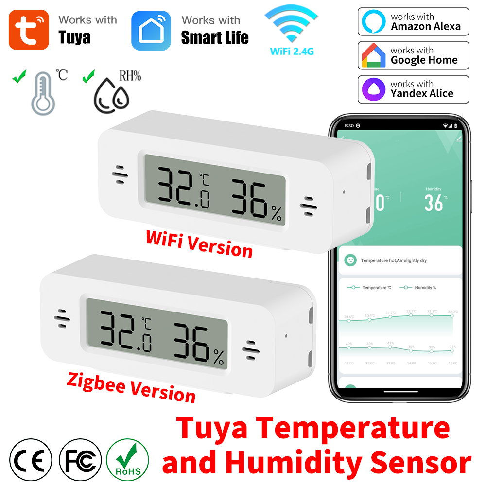 Home Automation Ideas - Tuya WiFi/Zigbee czujnik temperatury i wilgotności
