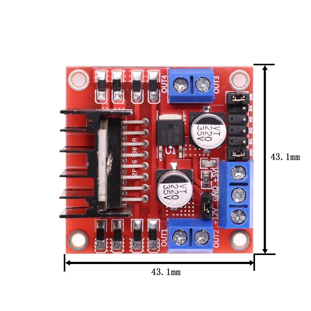 Diy Automation Projects - Moduł sterownika silnika L298N, podwójny kontroler