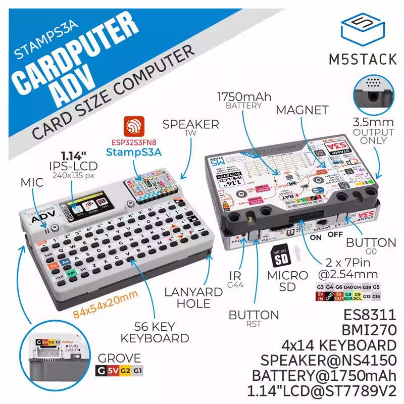 Iot Diy Home Automation - M5Stack Cardputer Adv Programowalny Komputer w